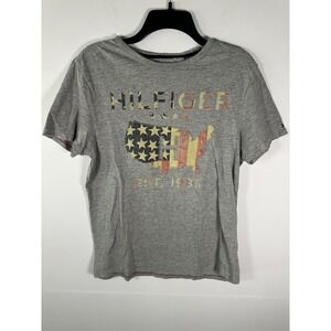 Tommy Hilfiger Embroider USA Patch Logo Short Sleeve Tee T Shirt Mens Size S